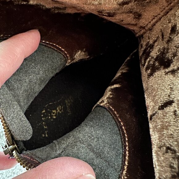 Free People Crushed Velvet Moonlight Ankle Boots Booties 41 US 9.5 10 - Picture 8 of 8